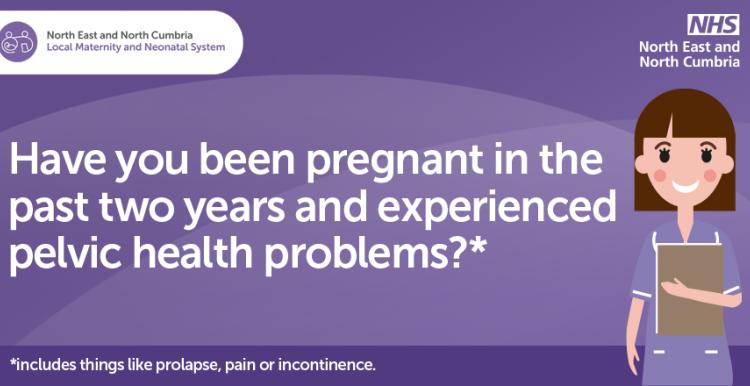 Graphic image of the Perinatal Pelvic health survey advert